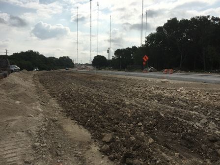Mansfield Rd Plowed Before Lime Installation