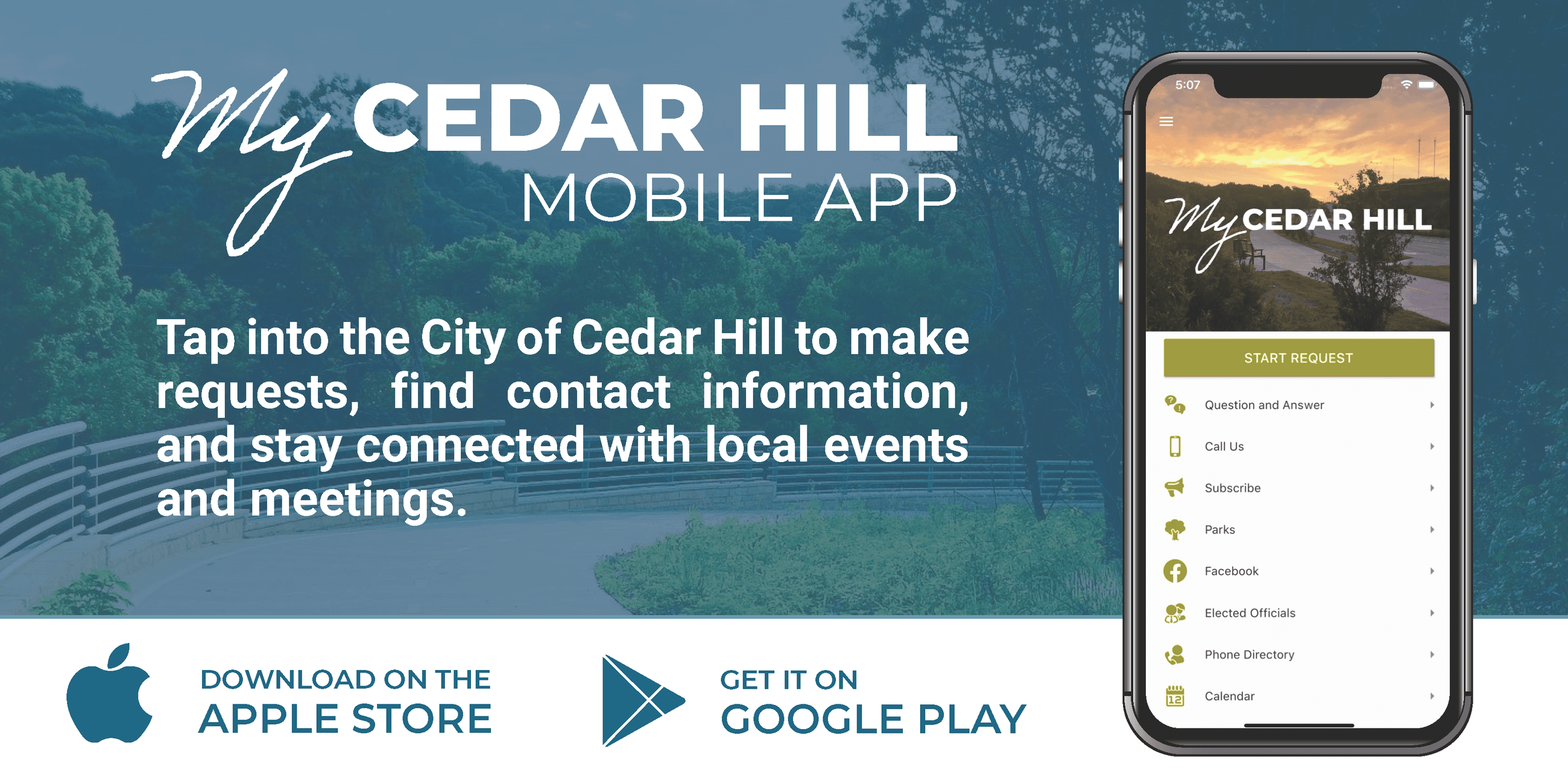 My Cedar Hill App Blue